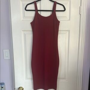 Dynamite Burgundy Sleeveless Dress